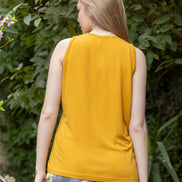 Crochet Tank & Satin Shorts Set — Mustard & Grey Floral