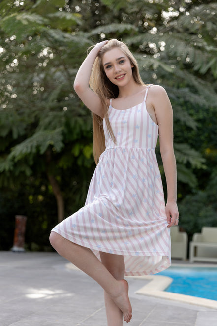 Striped Sleeveless Dress