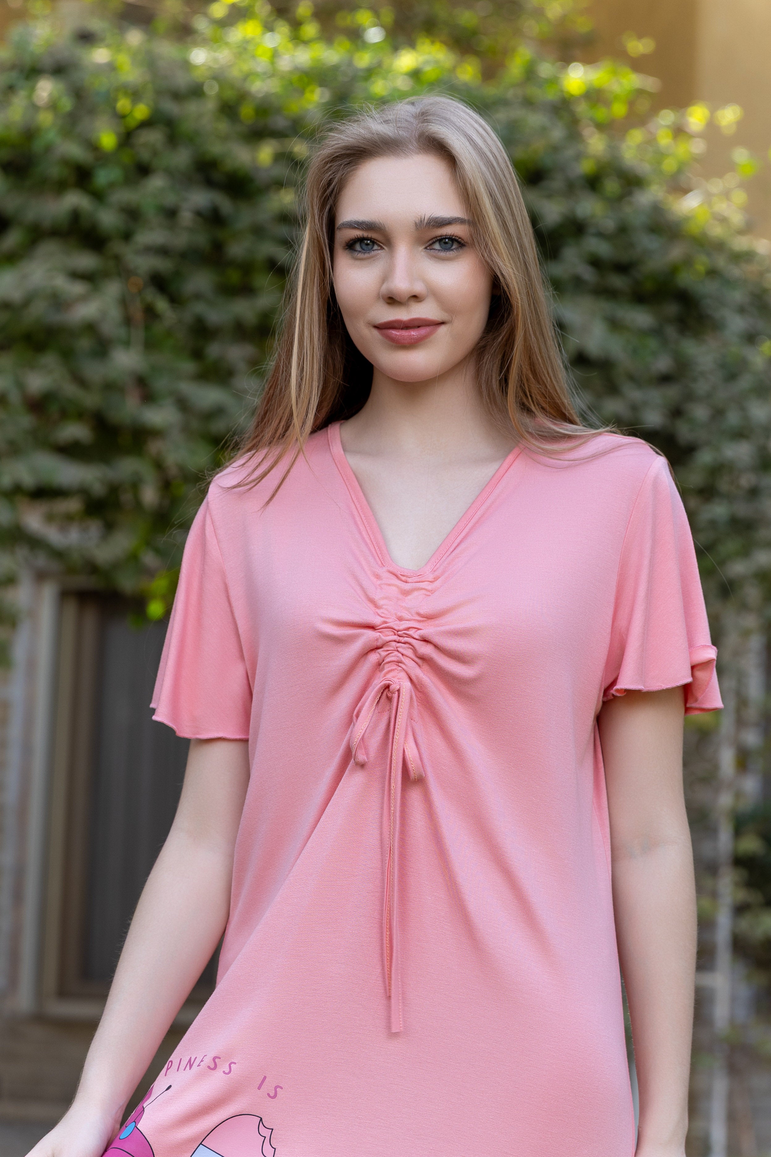 Homewear Dress with Ice Cream Print — Pink