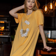 Short-Sleeve Nightgown — Yellow