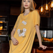 Short-Sleeve Nightgown — Yellow