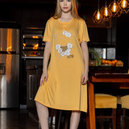 Short-Sleeve Nightgown — Yellow