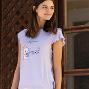 Pajama Set — Lavender & White