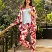 Floral Pajama Set — Red Floral