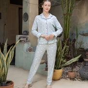 Printed Classic Pajama Set — Mint