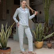 Printed Classic Pajama Set — Mint