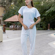 Pajama Set with Star Graphic — Rose & B.Blue