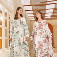 Floral Kaftan Dress — B.Blue, Pink, Rose & Turquoise