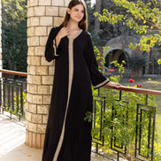 Kaftan — Black with Contrast Trim
