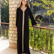 Kaftan — Black with Contrast Trim